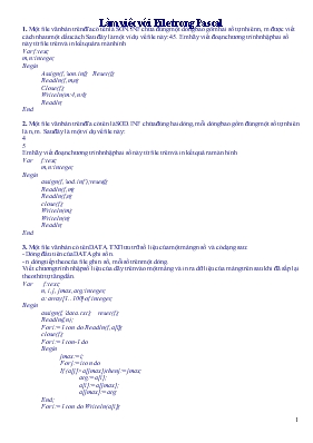 Làm việc với File trong Pascal